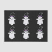 Papier Mousseline Esprits fantômes avec sorcière Casquette Motif Hal (Recto)