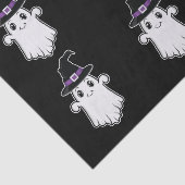 Papier Mousseline Esprits fantômes avec sorcière Casquette Motif Hal (Détail)