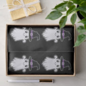 Papier Mousseline Esprits fantômes avec sorcière Casquette Motif Hal (Cadeau)