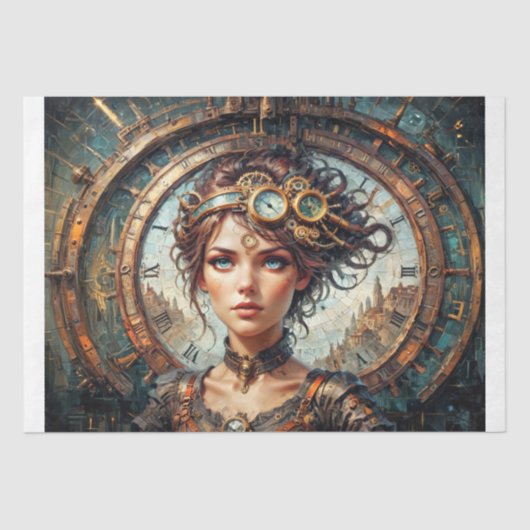 Papier Mousseline Essence éphémère Steampunk #2 Découpage (Recto)