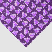 Papier Mousseline Estampe améthyste mauve papier de tissu d'art grap (Détail)