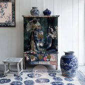 Papier Mousseline Esthétique orientale Elegant Geisha Portrait