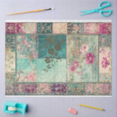 Papier Mousseline Esthétique orientale Motifs patchwork éclectiques (Artisanat)
