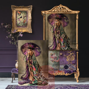 Papier Mousseline Esthétique orientale, portrait de geisha japonaise