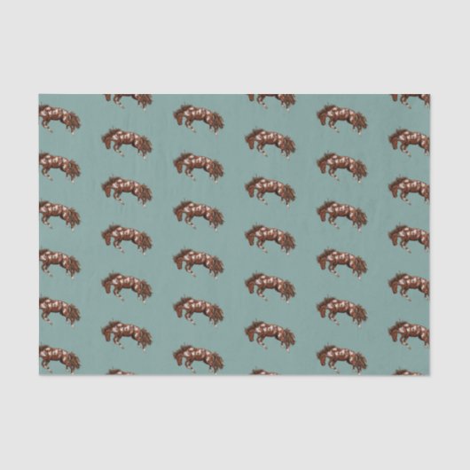 Papier Mousseline Étalon de rodéo sauvage (Recto)