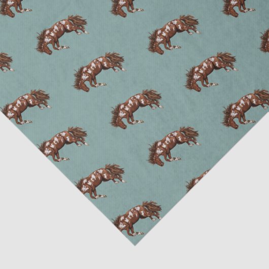 Papier Mousseline Étalon de rodéo sauvage (Détail)
