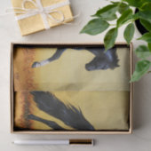 Papier Mousseline Étalon noir du cheval de course (Cadeau)