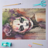 Papier Mousseline Etanchéité Déchets Jester Femme Découpage Floral (Artisanat)