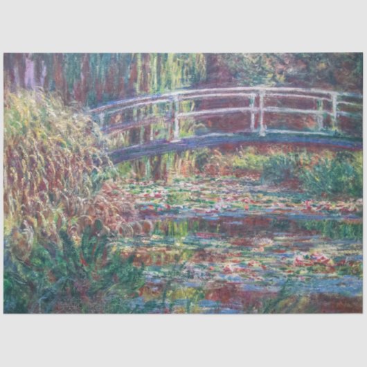 Papier Mousseline Etang Lily (Harmonie Rose), Monet (Recto)