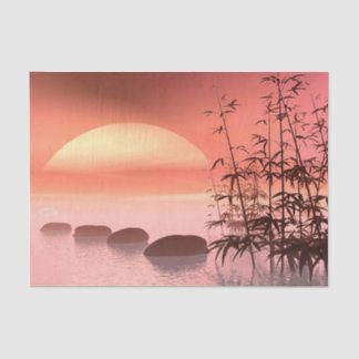 Papier Mousseline Étapes asiatiques au soleil - 3D rendent