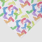 Papier Mousseline Étapes bébé, Pieds bébé, Empreintes bébé dans les (Détail)