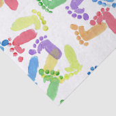 Papier Mousseline Étapes bébé, Pieds bébé, Empreintes bébé dans les  (Détail)