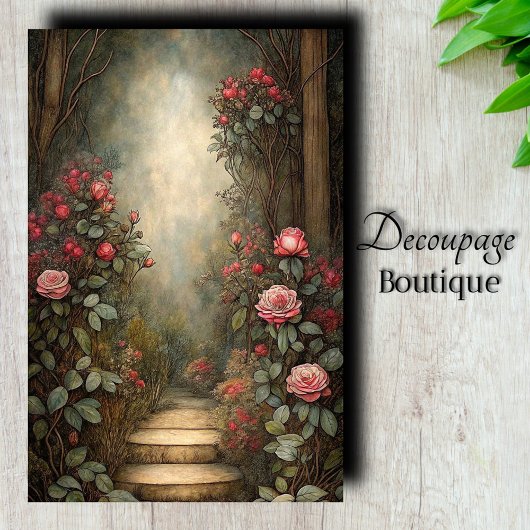 Papier Mousseline Étapes roses au-delà du découpage