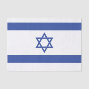 Papier Mousseline Etat d'Israël Drapeau, Étoile de David Juifs