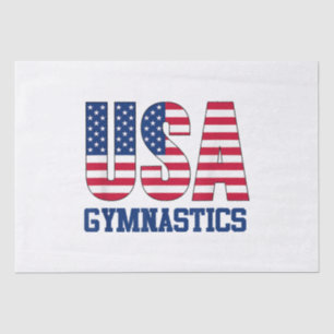 Papier Mousseline Etats-Unis avec drapeau américain Gymnastique Spor