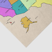 Papier Mousseline États-Unis carte papier (Détail)