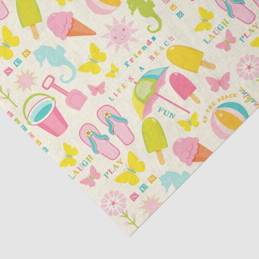 Papier Mousseline Été à la plage (Détail)