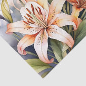 Papier Mousseline Été Botanique Lily Floral (Détail)