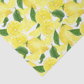 Papier Mousseline Été Fruit d'agrumes de citron jaune frais (Détail)