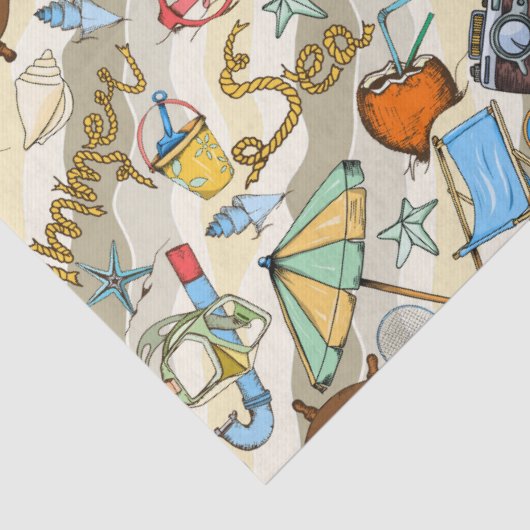 Papier Mousseline Été Fun Wrapper Papier (Détail)