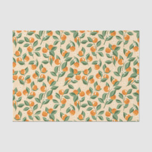 Papier Mousseline Eté Vintage Oranges Boho Nature Fruit
