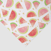 Papier Mousseline Eté Watermelon Slices & Gold Heart Motif (Détail)