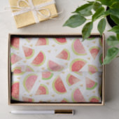 Papier Mousseline Eté Watermelon Slices & Gold Heart Motif (Cadeau)