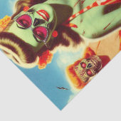 Papier Mousseline Été Zombie Pin up (Détail)