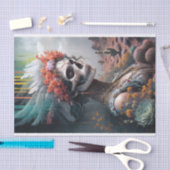 Papier Mousseline Eternal Princess Warrior, crâne amérindien (Artisanat)