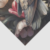 Papier Mousseline Ethereal Baroque Florals & Owls Decoupage Paper (Détail)