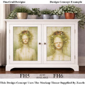 Papier Mousseline Ethereal Botanical Background FH7 Decoupage