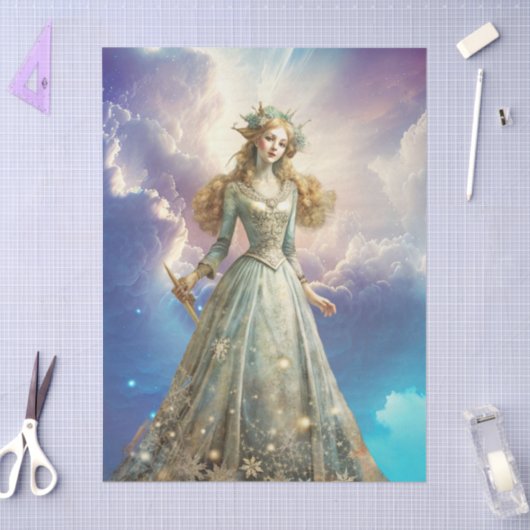 Papier Mousseline Ethereal Enchanted Heavenly Princess Decoupage (Artisanat)