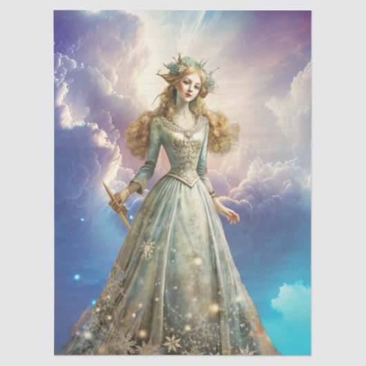 Papier Mousseline Ethereal Enchanted Heavenly Princess Decoupage (Recto)