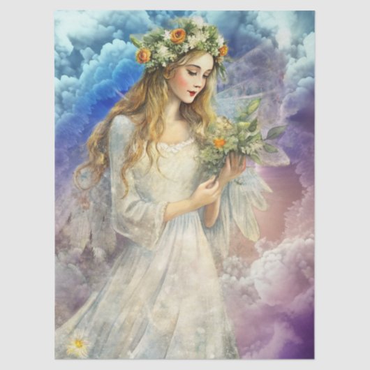 Papier Mousseline Ethereal Enchanted Heavenly Princess Decoupage (Recto)