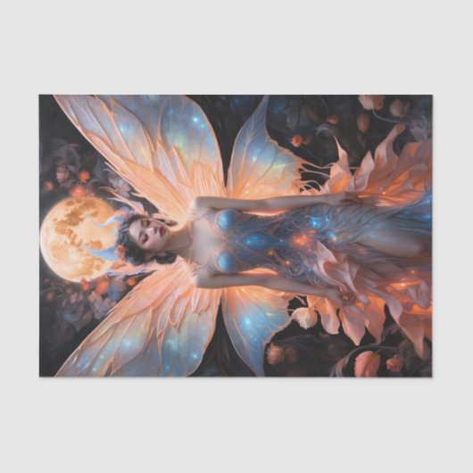 Papier Mousseline Ethereal Fairy Decoupage Tissue Paper (Recto)