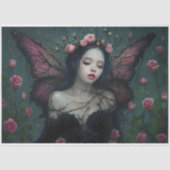 Papier Mousseline Ethereal Fairy Surrounded By Vibrant Pink Roses (Recto)