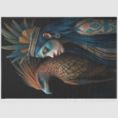 Papier Mousseline Ethereal Native girl with pretty bird (Recto)