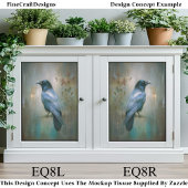 Papier Mousseline Ethereal Raven, Textured Background EQ8L Decoupage