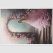 Papier Mousseline Ethereal Stairway Élégante femme Portrait Art (Recto)