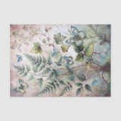 Papier Mousseline Ethereal Watercolor Botanical Ferns & Butterflies (Recto)