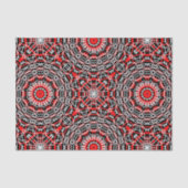Papier Mousseline Ethnic Folk Bohemian Red Black and White Motif (Recto)