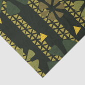 Papier Mousseline Ethnique Abstraite rayures et fleurs Motif (Détail)