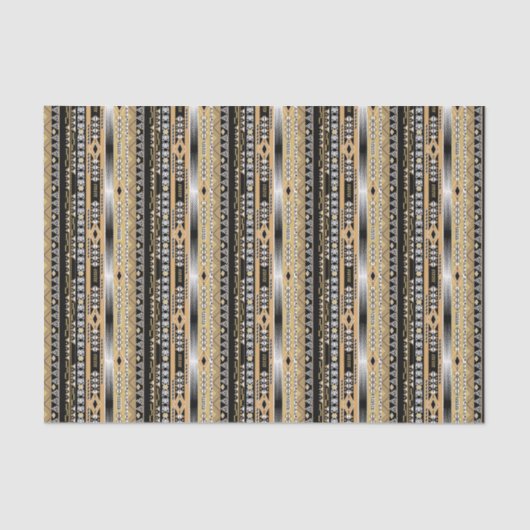 Papier Mousseline Ethnique, tribale, ornement (Recto)