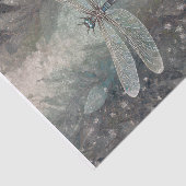 Papier Mousseline Étincelle argentée, libellule des ailes de minuit (Détail)