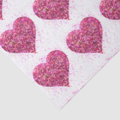 Papier Mousseline Étincelle rose parties scintillant coeur amour (Détail)
