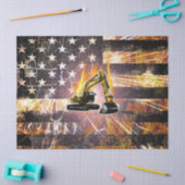 Papier Mousseline Étincelles du drapeau de l'excavateur (Artisanat)