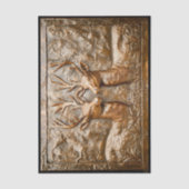 Papier Mousseline Étiquettes de bronze bossées rustiques/Découpage E (Recto)