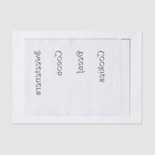 Papier Mousseline Étiquettes de pot de cuisine renversés pour des (Recto)