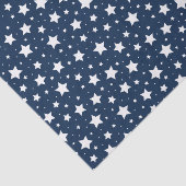 Papier Mousseline Étoile blanche sur arrière - plan bleu foncé (Détail)