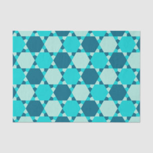 Papier Mousseline Étoile bleue de David Motif d'illusion optique